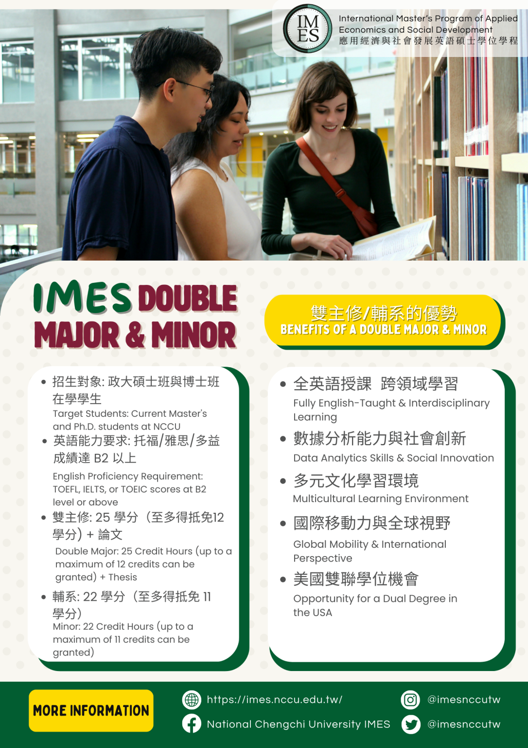 [Announcement] IMES Double Major and Minor